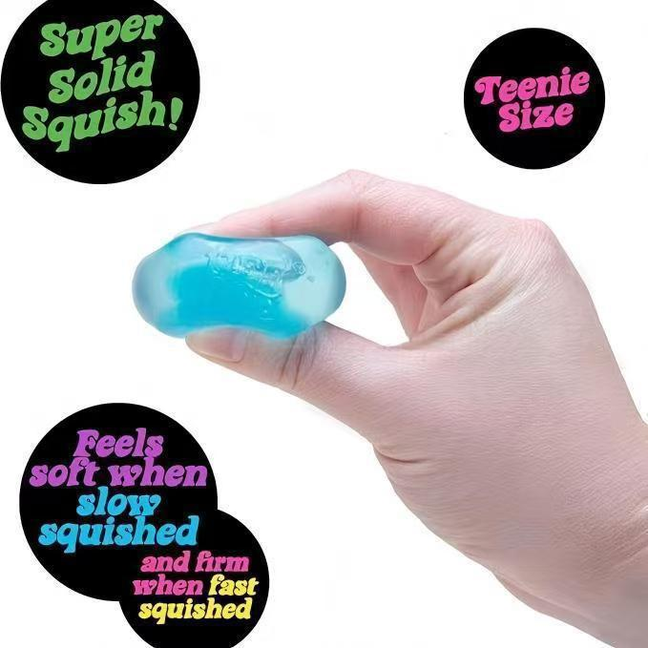 Nice Cube Squishy Toy, Nee Doh Square Squeeze Stress Ball, Soft Gel Fidget Toy for ADHD, Office & Classroom