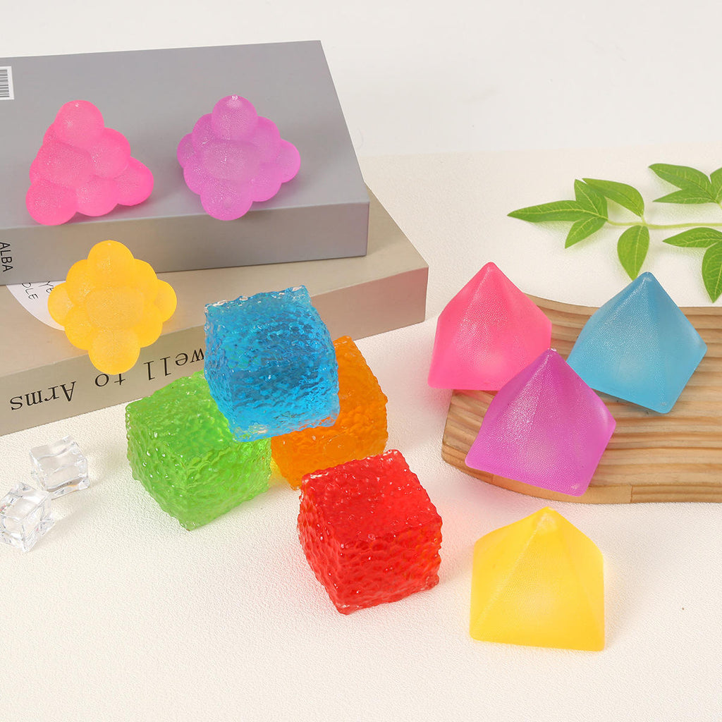 Kawaii Flower Cube Fidget Ball, Slow Rising Textured Squeeze Toy, Calming Sensory Gift for All Ages