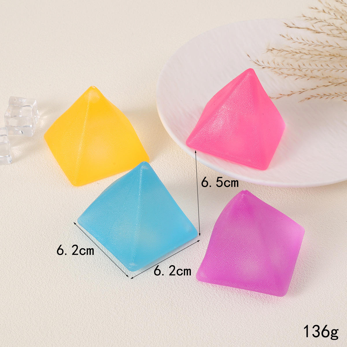 Kawaii Flower Cube Fidget Ball, Slow Rising Textured Squeeze Toy, Calming Sensory Gift for All Ages