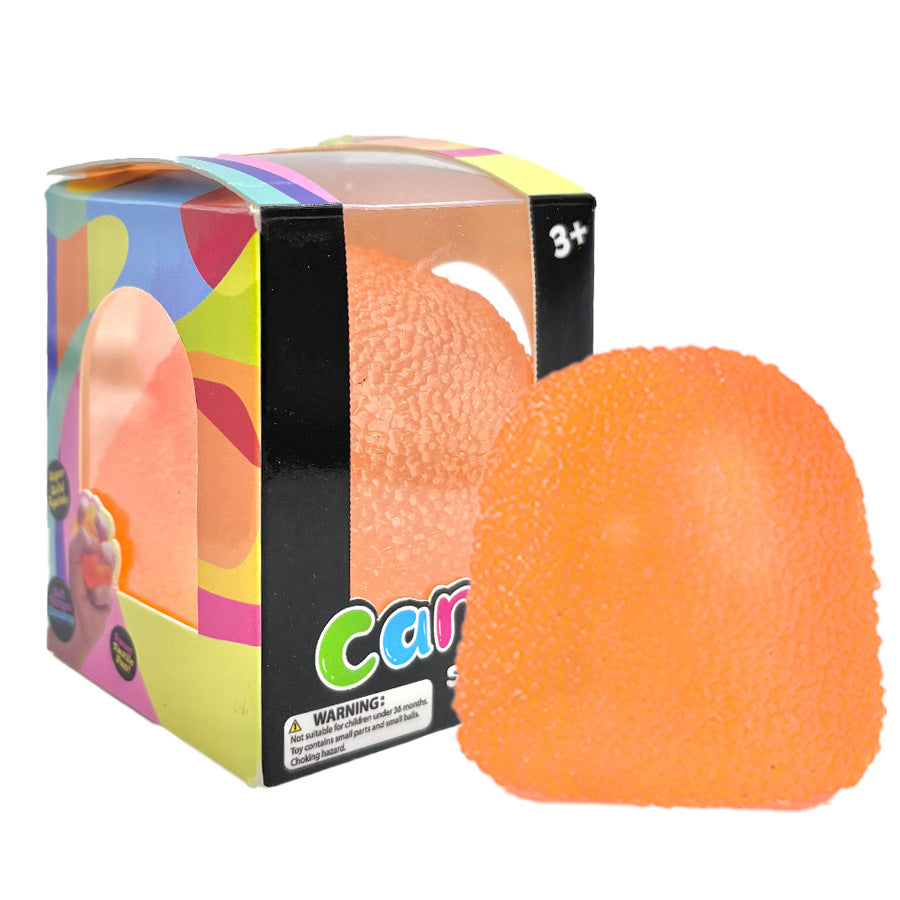 Gummy Candy Squishy Stress Ball, Textured Ice Cube Squeeze Fidget Toy for Anxiety Relief, Sensory Toy for Kids & Adults