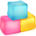 Translucent Cube Squishy Toy, Soft Gel Squeeze Stress Ball, Perfect Birthday Gift for Kids