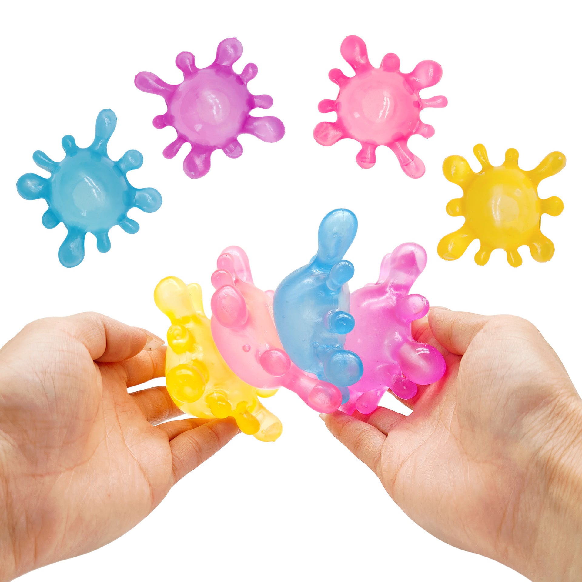 Colorful Splash Ball Squishy Set, Squeeze Stress Balls, Fidget Sensory Toys for Kids Birthday Gift
