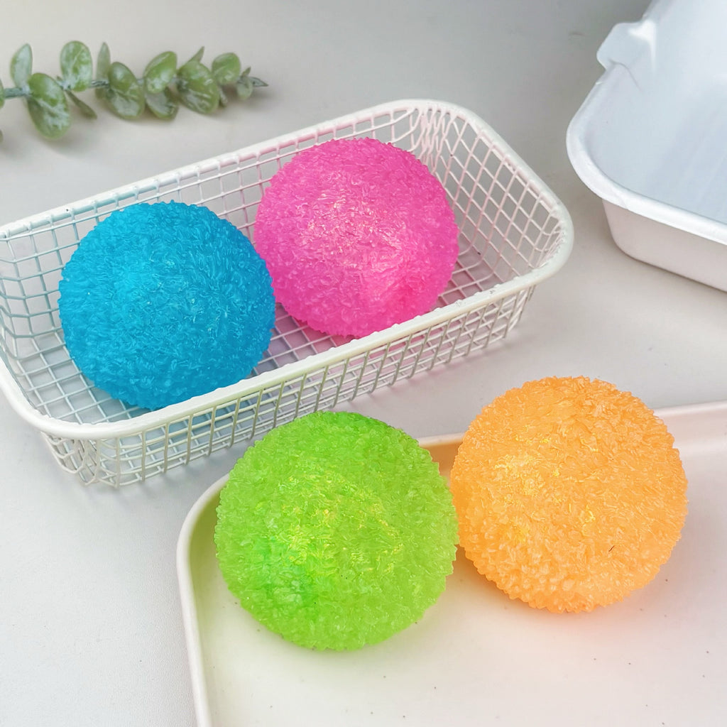Fuzzy Textured Stress Ball, Soft Spiky Squeeze Fidget Toy for Anxiety Relief, Sensory Toy for Kids & Adults