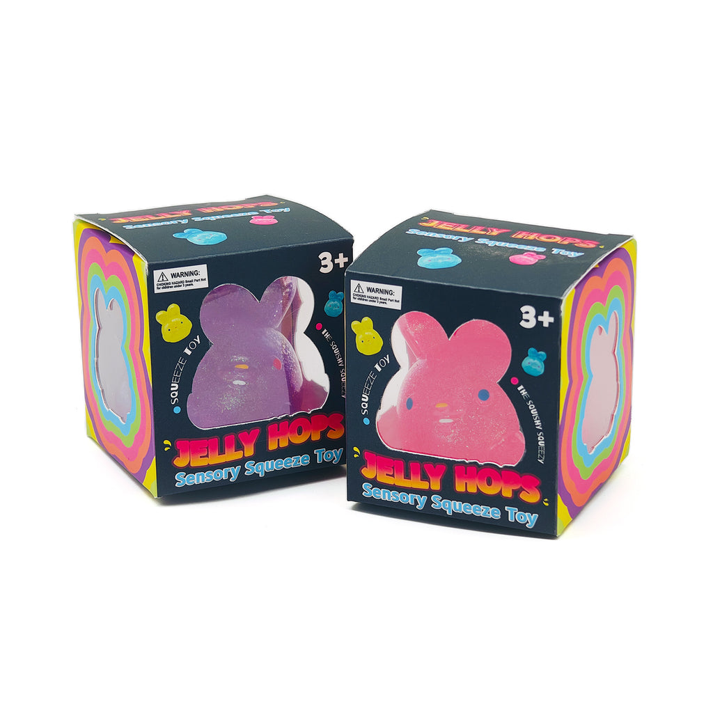 Kawaii Glitter Bunny Squishy, Slow Rising Squeeze Stress Relief Toy, Fun Easter Basket Stuffer for Kids & Adults