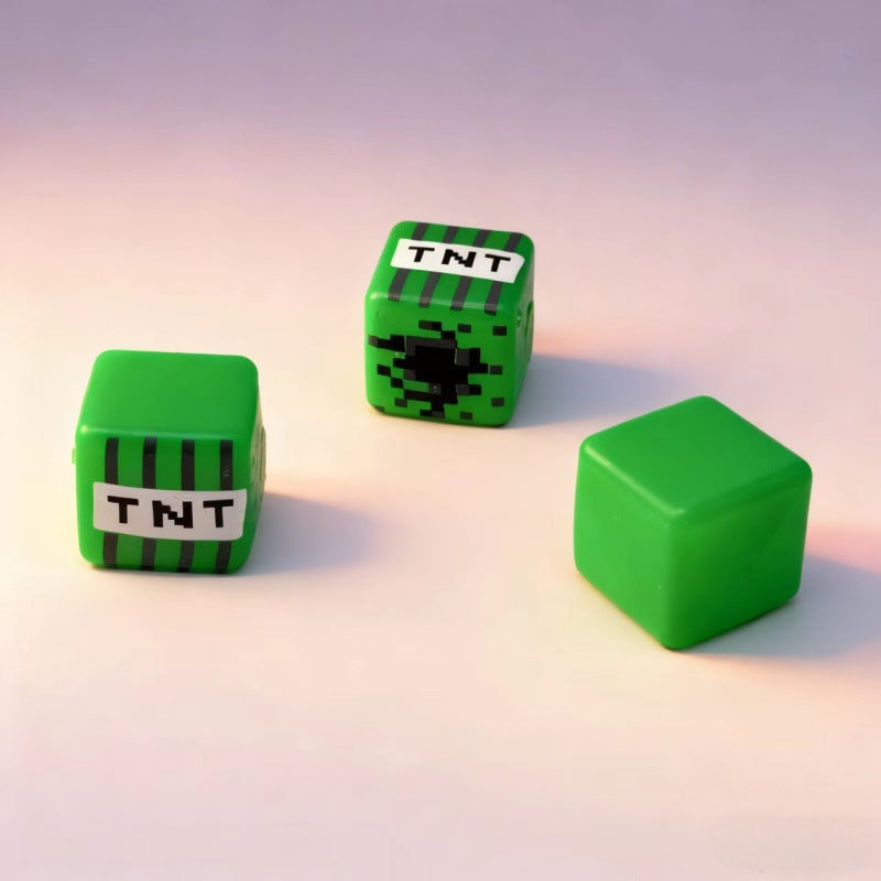 TNT Block Squishy Stress Toy, Soft Cube Squeeze Fidget Toy for ADHD, Gamer Gift for Office, Classroom & Travel