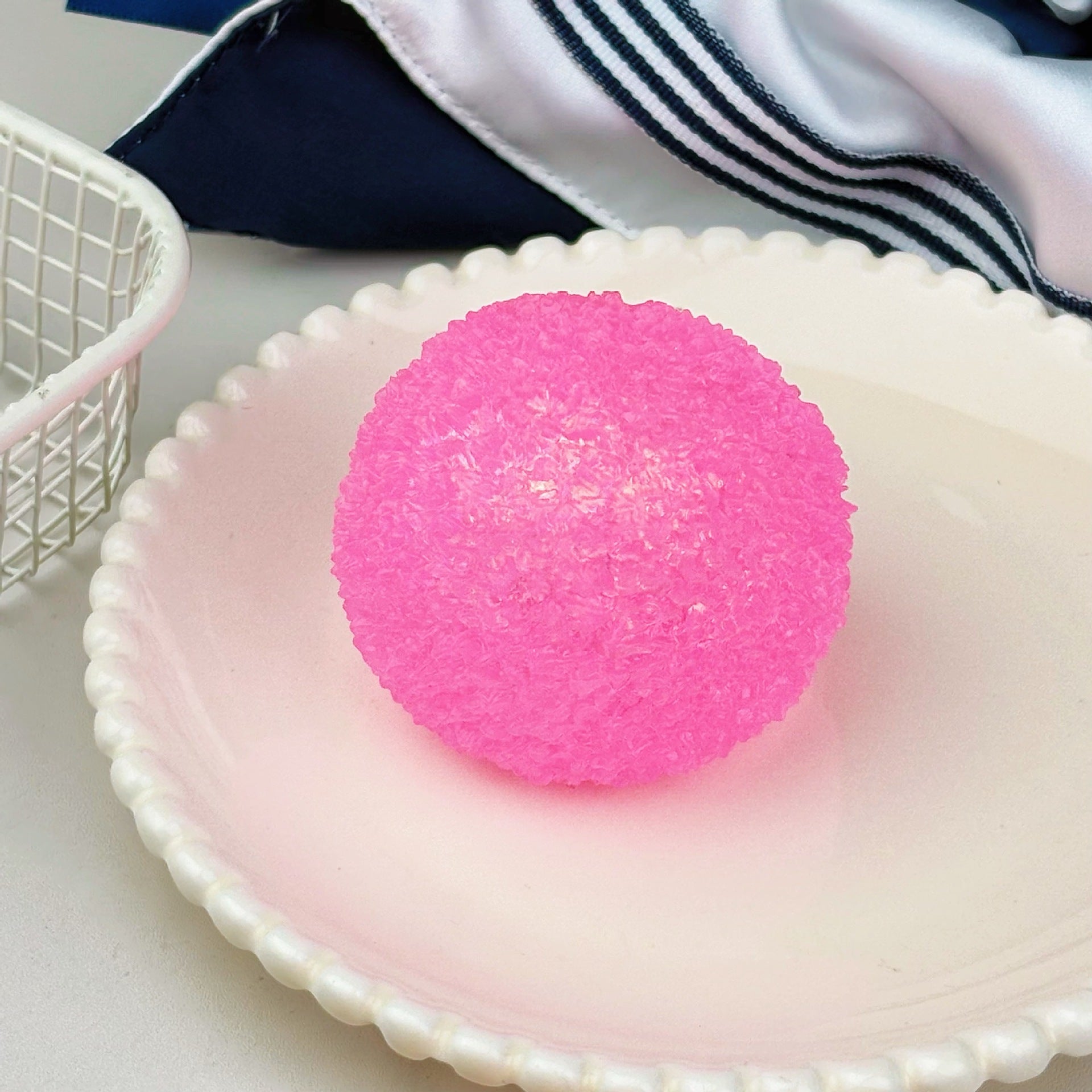 Fuzzy Textured Stress Ball, Soft Spiky Squeeze Fidget Toy for Anxiety Relief, Sensory Toy for Kids & Adults