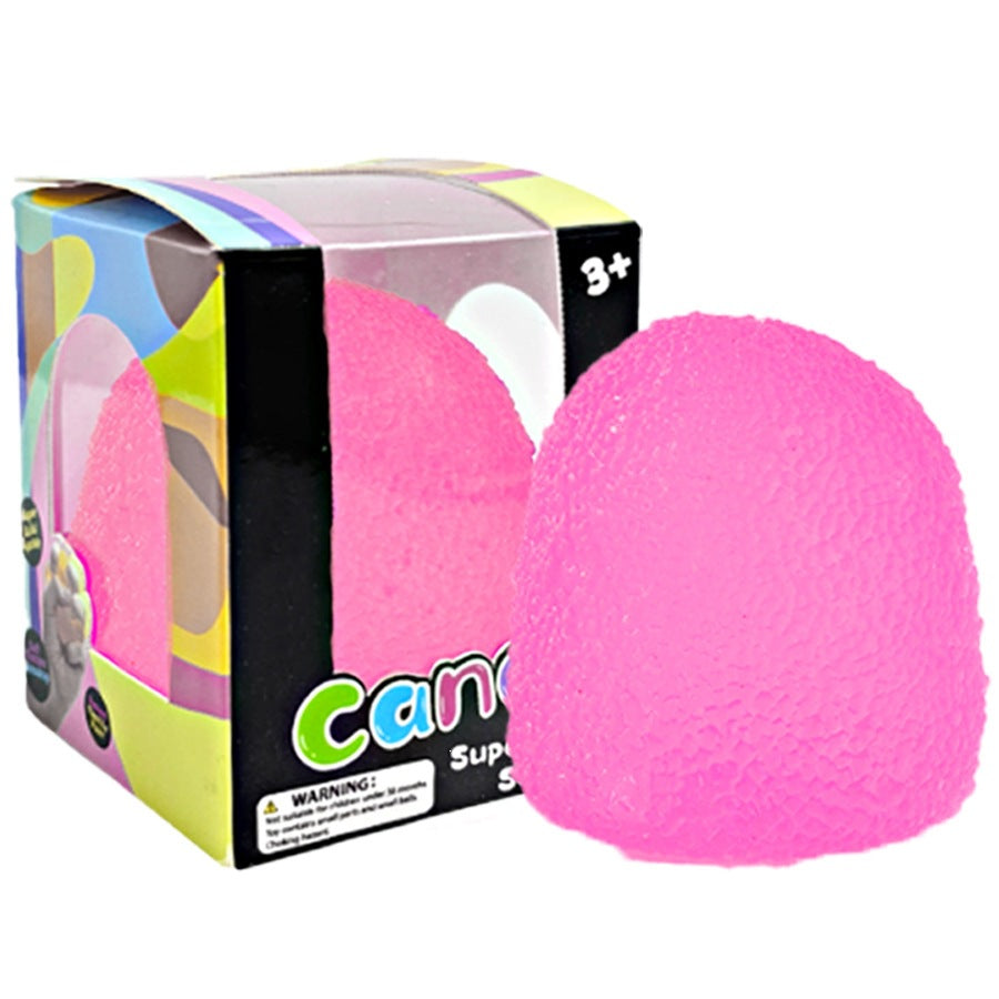 Gummy Candy Squishy Stress Ball, Textured Ice Cube Squeeze Fidget Toy for Anxiety Relief, Sensory Toy for Kids & Adults