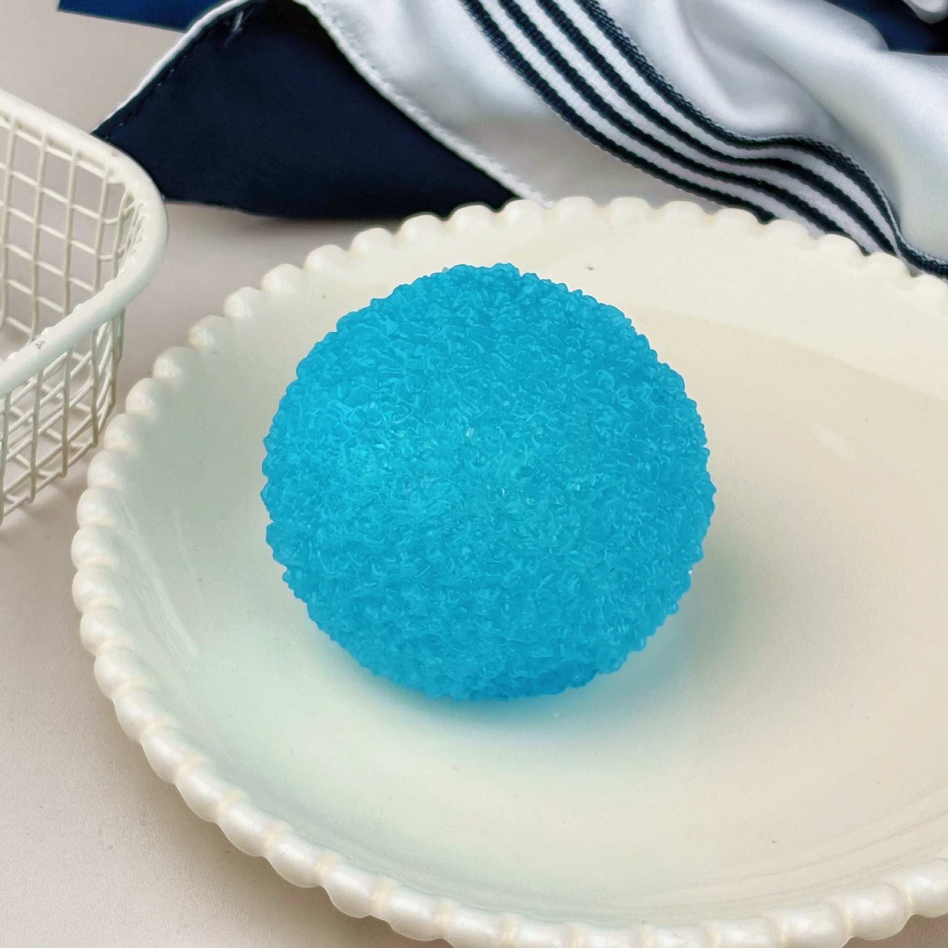 Fuzzy Textured Stress Ball, Soft Spiky Squeeze Fidget Toy for Anxiety Relief, Sensory Toy for Kids & Adults