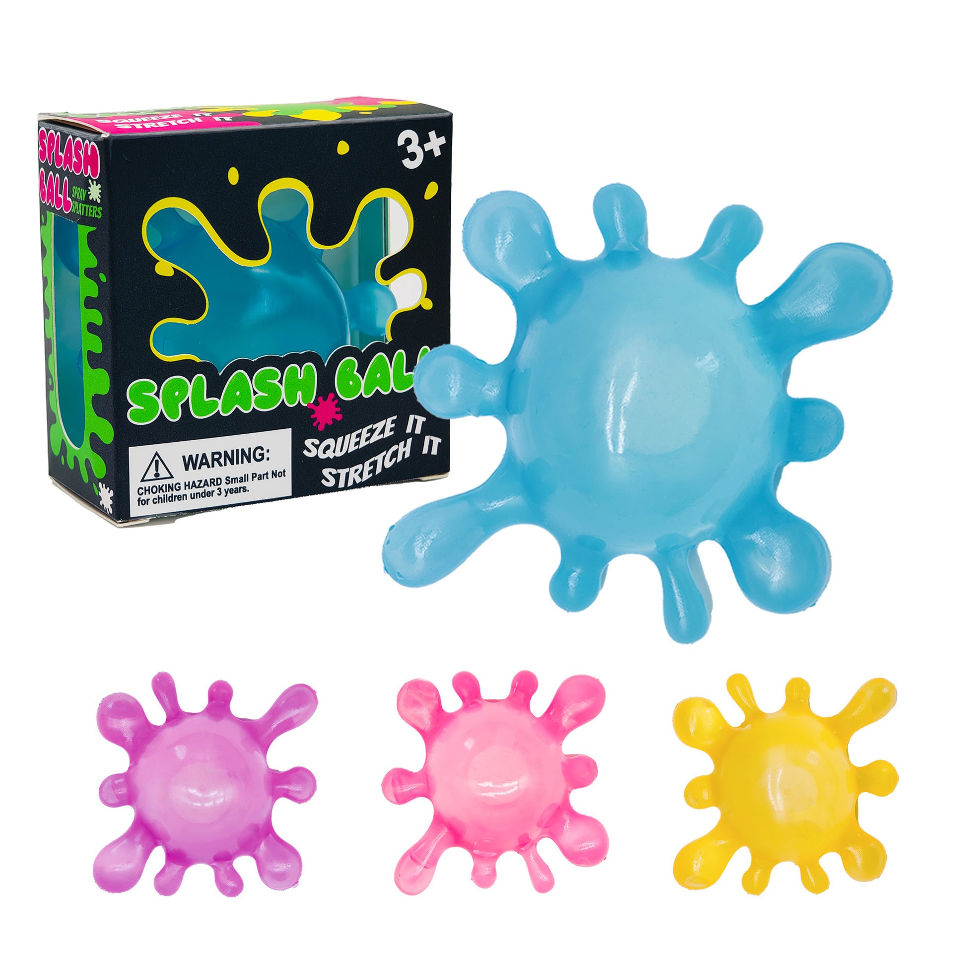 Colorful Splash Ball Squishy Set, Squeeze Stress Balls, Fidget Sensory Toys for Kids Birthday Gift
