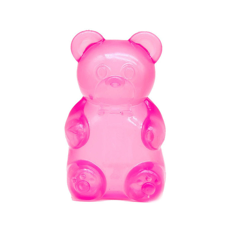 Kawaii Gummy Bear Squishy Toy, Slow Rising Squeeze Stress Ball, Fidget Sensory Toy for Kids Birthday Gift