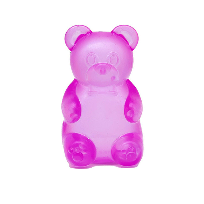 Kawaii Gummy Bear Squishy Toy, Slow Rising Squeeze Stress Ball, Fidget Sensory Toy for Kids Birthday Gift