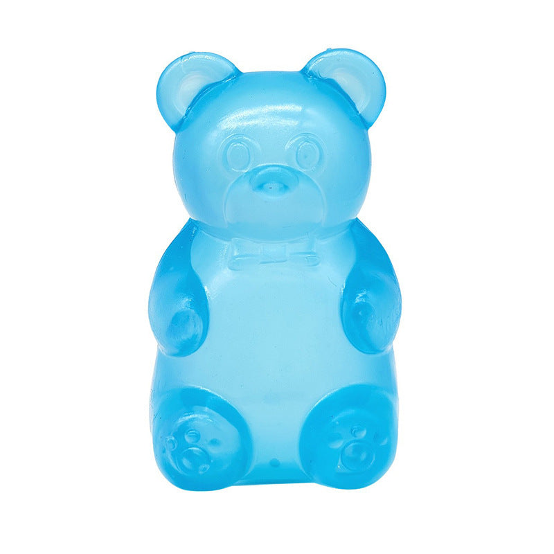 Kawaii Gummy Bear Squishy Toy, Slow Rising Squeeze Stress Ball, Fidget Sensory Toy for Kids Birthday Gift